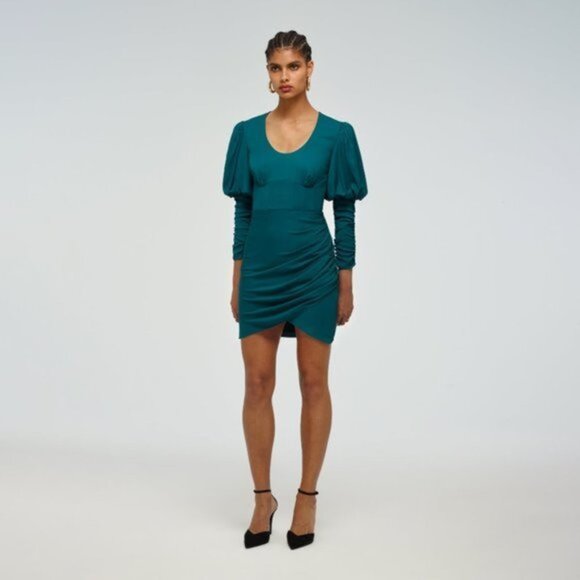 NWT Self-Portrait Puff Sleeve Mini Dress Women Size 4 - Picture 3 of 11